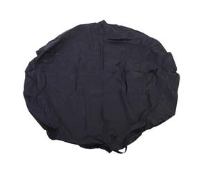 Brrnoo Housse de Foyer Ronde en Tissu Oxford 600D Imperméable et Indéchirable avec Cordon D'ourlet élastique et Boucle Réglable pour Foyers Extérieurs en Pierre Encastrés dans le Sol (Grand 24 pouces)