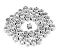Brrnoo Inserts Filetés, 50pcs Inserts Filetés en Fil enroulé en Acier Inoxydable pour Insert de Jeu de Chaleur en Plastique M8 X 1,25 X 1,5D Longueur écrous Moletés Métriques en Laiton