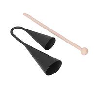 Brrnoo Instruments de Percussion pour Adultes, Cloche Latine Agogo avec Bâton en Bois Agogo Bell, Enfants à Deux Tons Bell Instrument de Percussion Latin Traditionnel