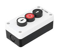 Brrnoo Interrupteur à Bouton-poussoir momentané, Boîte de Commutateurs à Bouton-poussoir momentané Kit de Démarrage à Boîte à Boutons de Station de Commutation Momentanée Treuil Porte Roulante