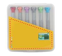 BRRNOO Jeu de Tournevis D'horloger, Ensemble D'outils de Réparation de Montres, Kit de Tournevis de Précision avec Embouts à Code Couleur pour Lunettes, Bijoux électroniques