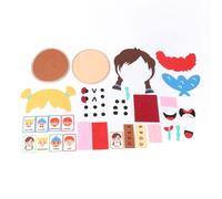 BRRNOO Jouets d'apprentissage Social et émotionnel en Feutre, Kit D'activités de Sensibilisation émotionnelle avec Expressions Faciales en Feutre et Tableaux D'activités, pour Salles