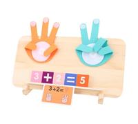 Brrnoo Jouets éducatifs Palm Math Tableau de Traçage des Nombres de Comptage de Doigts Double Face avec Stylo en Bois pour l'apprentissage Préscolaire et Le Développement des Compétences