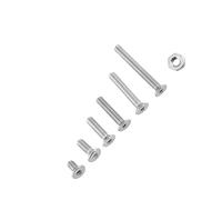 BRRNOO Kit d'assortiment de Vis à Métaux, Kit d'assortiment de Vis Métriques Hexagonales avec 150 et 100 écrous à Douille Hexagonale M2 Boulon avec écrous Hexagonaux Largement Utilisés à la Maison