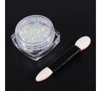 Brrnoo Kit de 12 Poudres Chromatiques à Ongles, Effet Miroir Changeant de Couleur, Pigment Iridescent Thermochromique, Poussière Holographique Aurora pour Ongles en Gel (Poudre de brocart nuage
