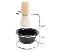 Brrnoo Kit de Blaireau, Poignée Durable, élimination Efficace de la Mousse, Ensemble de Toilettage Pratique pour Hommes