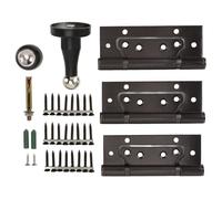 Brrnoo Kit de Charnière de Porte de 5 Pouces avec Roulement renforcé, Butée de Porte Magnétique, Rotation à 360°, Roulement de Charge Robuste pour une Ouverture de Silencieuse et (BLACK)