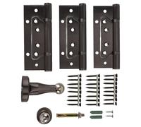 Brrnoo Kit de Charnière de Porte de 5 Pouces avec Roulement renforcé, Butée de Porte Magnétique, Rotation à 360°, Roulement de Charge Robuste pour une Ouverture de Silencieuse et (GRAY)