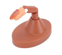 BRRNOO Kit de Doigt D'entraînement des Ongles, 3 Doigts Artificiels avec Base pour L'entraînement des Débutants, Ensemble de Doigt du Milieu Articulaire Marron, Conception Réaliste,