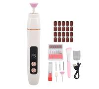 BRRNOO Kit de Lime à Ongles Rechargeable sans Fil pour Perceuse à Ongles électrique Professionnelle avec Affichage Numérique à Lumière LED 9 Réglages de Vitesse pour Manucure Pédicure