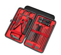 BRRNOO Kit de Manucure Kit Clipper à Ongles Professionnels, 23 Pièces Kit de Manucure en Acier Inoxydable, Coupeurs de Ongles en Acier Inoxydable et Coupe-Ongles, Outils Professionnels