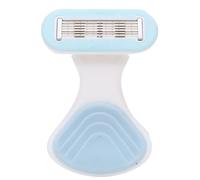 Brrnoo Kit de Rasage de Voyage pour Femmes, Couteaux en Acier Inoxydable à 6 Couches, Poignée Pliable avec Lames Encastrées et Bandes D'aloès, pour une épilation en Douceur (BLUE)