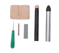 Brrnoo Kit D'Outils de Taille de Silex 6 Pièces, Outils de Taille de Pierre pour Débutants Professionnels avec Poignée Ergonomique pour la Mise en Forme du Chert en D'obsidienne