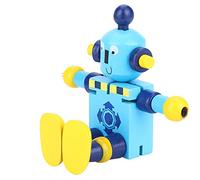 Brrnoo Kits de Construction en Bois pour Les Enfants, Activités pour Les Tout-Petits avec Son Conception Flexible Jouet de Robot en Bois Astrobot Jouet pour Les Garçons et Les Filles (Blue)