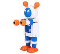 Brrnoo Kits de Construction en Bois pour Les Enfants, Activités pour Les Tout-Petits avec Son Conception Flexible Jouet de Robot en Bois Astrobot Jouet pour Les Garçons et Les Filles (White)