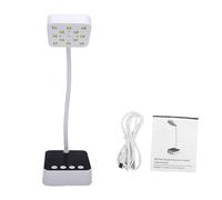 Brrnoo Lampe à Ongles, Sèche-Ongles LED Rechargeable 36 W avec 12 Perles de Lampe, Utilisation 60 Minutes, Conception Col de Cygne, pour en Gel, Manucure, Nail Art (WHITE)