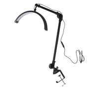 Brrnoo Lampe Nail Tech, Lampe de Bureau à LED à Bras Oscillant Réglable en Forme de Demi-lune avec 3 Modes D'éclairage pour Salon de Manucure, pour Lire, étudier, Travailler (Prise UE)