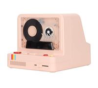 BRRNOO Lecteur de Cassettes avec Son Stéréo au Design Rétro, Modes de Lecture Multiples, Lumières d'ambiance LED, Haut-Parleur Portable pour Les Mélomanes Nostalgiques (Pink)