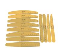 Brrnoo Limes à Ongles Ensemble de Limes à Ongles Ensemble de Tampons à 12 Pc 6 Types Double Face Lavable Réutilisable 80 80 100 180 180 240 Planche PP Sable Doré avec 6 Formes (12PCS)