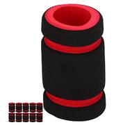 BRRNOO Lot de 10 Housses de Poignée de Tatouage, Manchons en Mousse Jetables pour Machine à Tatouer, Diamètre Intérieur de 22 Mm, avec Conception Antidérapante pour Réduire la Fatigue et (rouge)