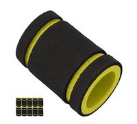 BRRNOO Lot de 10 Housses de Poignée de Tatouage, Manchons en Mousse Jetables pour Machine à Tatouer, Diamètre Intérieur de 22 Mm, avec Conception Antidérapante pour Réduire la Fatigue et (jaune