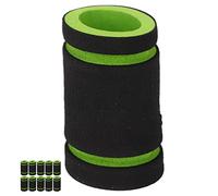 BRRNOO Lot de 10 Housses de Poignée de Tatouage, Manchons en Mousse Jetables pour Machine à Tatouer, Diamètre Intérieur de 22 Mm, avec Conception Antidérapante pour Réduire la Fatigue et (GREEN)