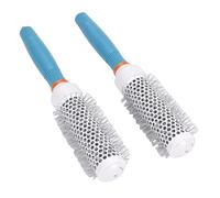 Brrnoo Lot de 2 Brosses Rondes pour Brushing et Bouclage, en Céramique, Tube en Aluminium Résistant à la Chaleur et Picots en Nylon, pour une Utilisation à Domicile ou en Salon de (32#)