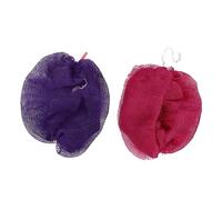 Brrnoo Lot de 2 éponges Exfoliantes Africaines en Maille Africaine pour le Bain et le Corps en Nylon texturé pour l'acné du Dos et les Peaux Sensibles avec Design élastique