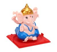 Brrnoo Lot de 2 Figurines D'éléphant à Balancement Solaire avec Capteur de Lumière pour Voiture, Maison, Bureau, Boutique, Hôtel, café, Restaurant (Blue)