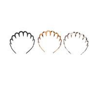 Brrnoo Lot de 3 Peignes à Cheveux Ondulés Zig Zag avec Dents Réversibles en Forme de U pour Femmes et Filles, Antidérapants, Légers et Confortables (Ensemble de 3 pièces)