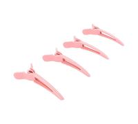 BRRNOO Lot de 4 Pinces à Cheveux pour Volume de Cheveux, Résistantes à la Chaleur, Pli, pour Couronne Volumineuse, avec Dents Larges pour les Types de (PINK)