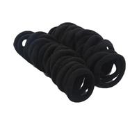 BRRNOO Lot de 50 élastiques à Cheveux Classiques en Velours Noir avec élastique Durable pour Cheveux Bouclés, Raides, Usage Quotidien (Noir en conserve)