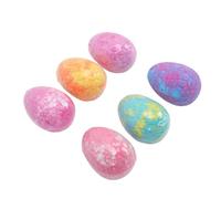 Brrnoo Lot de 6 Boules de Sel de Bain aux œufs de Dinosaure avec Jouets Surprises à L'intérieur des Bulles de Bain aux œufs de Dinosaure pour Enfants, Activités Amusantes pour L'heure