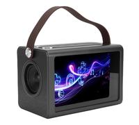 Brrnoo Machine de karaoké Bluetooth 5.4 WiFi avec 2 Micros sans Fil, Affichage des Paroles de 8 Pouces, Son DSP pour Les Fêtes à Domicile et Les Rassemblements en Plein Air