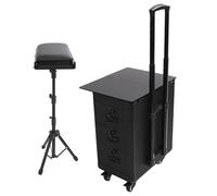 BRRNOO Mallette de Maquillage à roulettes 3 en 1, Tiroirs Verrouillables de Grande capacité, Roues Silencieuses à 360 Degrés, Poignée Réglable avec Accoudoir pour Artistes Stylistes