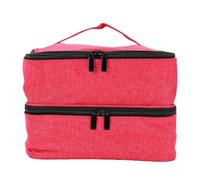 Brrnoo Mallette de Rangement pour Vernis à Ongles, Sac en Tissu Oxford Double Couche avec Insert en Mousse et Séparateurs Amovibles pour 30 Bouteilles, Organisateur de Voyage