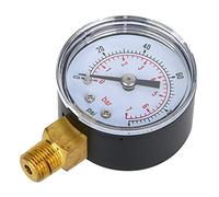 BRRNOO Manomètre d', Manomètre Testeur de Pression de Gaz Kit de d' Mécanique 1/8 Pouce BSPT Connexion Inférieure pour Air Eau (0-100psi,0-7bar)