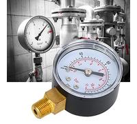 BRRNOO Manomètre d', Manomètre Testeur de Pression de Gaz Kit de d' Mécanique 1/8 Pouce BSPT Connexion Inférieure pour Air Eau (0-160psi,0-11bar)