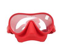 Brrnoo Masque de Plongée avec Tuba Pliable - Antibuée ajusté en 3D et Large - Idéal pour la Natation et la Plongée (Rouge)