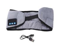 Brrnoo Masque de Sommeil Bluetooth sans Fil avec Musique et Cache-yeux Rechargeable Bloquant la Lumière avec Batterie Intégrée de 150 MAh pour les Voyages, la Maison et le Bureau (GRAY)