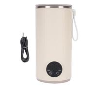 Brrnoo Mélangeur Chauffe-lait électrique Portable, Chauffe-biberon, Mousseur avec 6 Niveaux de Température, Batterie 6000mAh, pour Formule bébé, café, Voyage