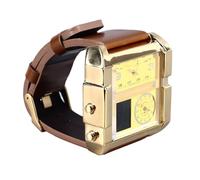 Brrnoo Men Digital Watch Sport Chronograph Triple Time Display LED Leg Face DIAL avec Bande de Cuir pour Hommes Activités Intérieures en Plein Air