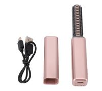 Brrnoo Mini Fer Plat Fil, Rechargeable par USB, Lisseur de Frange Chauffant 15S pour Cheveux Courts avec Batterie 800mAh, or Rose (Or Rose)