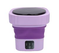 Brrnoo Mini Machine à Laver Pliable, Lave-linge Portable Double Mode, capacité 6 L, Corps en TPE PP avec Poignée Dissimulée, for Dortoir Appartement Camping-car Camping (Prise UE 100-240V)