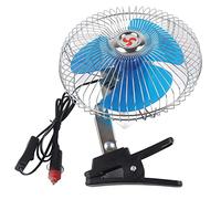 Brrnoo Mini Ventilateur de Voiture Portable à Clipser pour Véhicule - Ventilateur Oscillant de Refroidissement 12 V 25 W - Moteur en Cuivre Rotatif à 180 Degrés à Faible Bruit avec