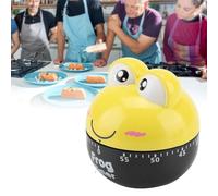 Brrnoo Minuterie de Cuisine, Visuel avec 2,6 * 2,8 Pouces 1-55 Minutes Temps de Synchronisation Cartoon Forme d'animal Compteurs Mécaniques Corloge Mécanique pour la Cuisson (Yellow)