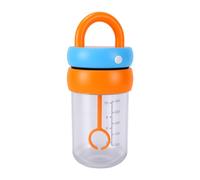 Brrnoo Mixeur électrique Portable à une Touche, Blender Automatique avec Silicone PP de qualité Alimentaire pour Boissons Protéinées (Bleu et Orange)