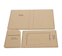 BRRNOO Modèle de Fabrication de Portefeuille, Modèle Acrylique Bricolage Porte-passeport 3 Pièces Acrylique Sac de Carte Motif en Cuir Portefeuille Moule Outils d'artisanat