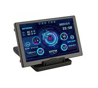 Brrnoo Moniteur de Température PC 5 Pouces Écran LCD IPS USB Mini Affichage Dynamique pour Boîtier d'Ordinateur Surveillance en Temps Réel de la Température du CPU