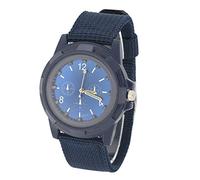 Brrnoo Montre-Bracelet Analogique Simple électronique, Montre-Bracelet Militaire en Nylon Ronde de Montre Analogique Unisexe-Adulte(03)